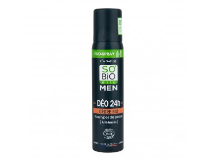 Természetes dezodor ECO SPRAY 24h MEN cédrus 100 ml BIO SO'BiO etic