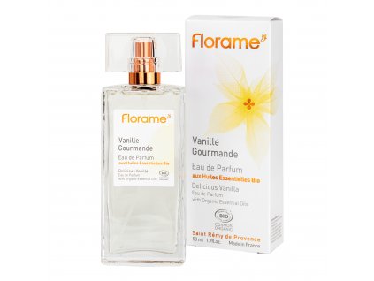 Parfémová voda přírodní VANILLE GOURMANDE — lahodná vanilka 50 ml BIO FLORAME