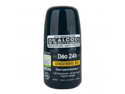 Deodorant natural 24h MEN ghimbir 50 ml BIO SO'BiO étic