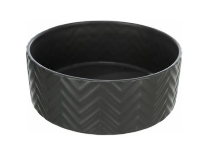 Keramická miska vroubkovaná, černá (Velikost keramické misky 0,9 l/ ø 16 cm)