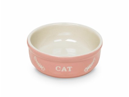 Nobby Cat ceramic bowl 13.5 cm pink 250ml