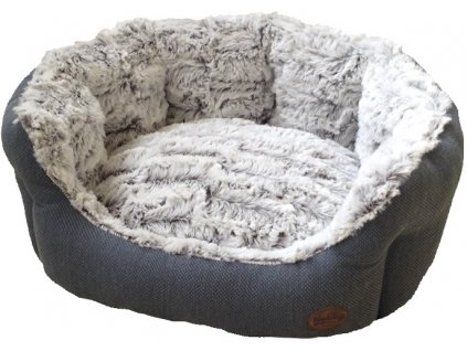 Nobby CACHO Luxus Plüschbett blau oval 55x50x21cm  + 3% SLEVA se Slevovým kupónem: bonus