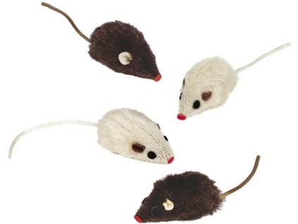 Nobby cat toy plush mice 4pcs 5cm