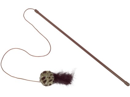 Nobby cat toy fishing rod with rattle ball