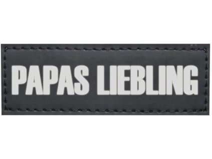 Nobby vymeniteľný nápis PAPAS LIEBLING na postroj Seguro 3x9cm 2ks