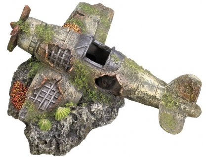 Dekoracja akwarium Nobby wrak samolotu 19 x 18,7 x 8,5 cm  + 3% SLEVA se Slevovým kupónem: bonus