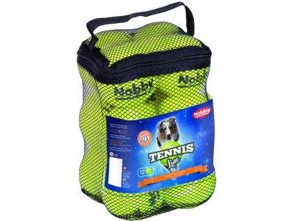 Nobby Tennis Line hračka tenisová loptička žltá M 6,5cm 12ks