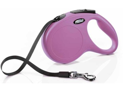 Flexi NEW CLASSIC M pásek 5m/25kg růžová