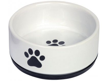 Nobby Paw ceramic bowl with anti-slip white 14 x 6.5 cm
