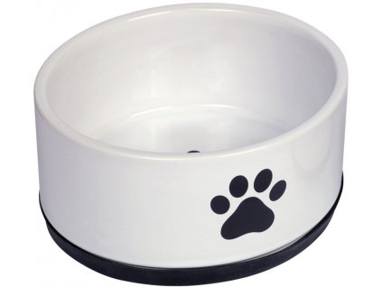 Nobby Paw ceramic bowl with anti-slip white 17 x 8 cm 1.1l