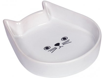 Nobby Kitty Face ceramic cat bowl white 13x16x3cm