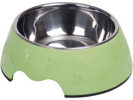 Nobby Nobly Paw nerez miska pouzdře zelená tlapky 350ml