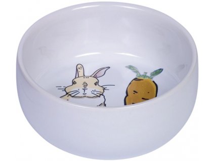 Nobby Carrot Plus ceramic bowl for rodents white 11 x 4.5 cm