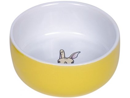 Nobby Rabbit ceramic bowl for rodents yellow 11 x 4.5 cm