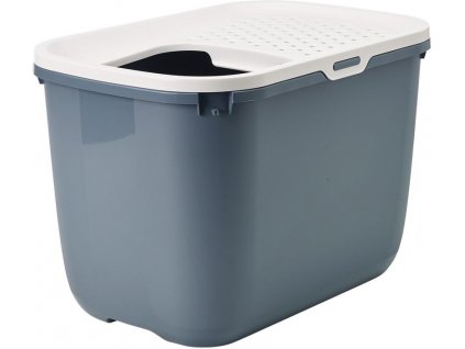 Savic Hop In cat toilet with top entry blue 59x39x38cm