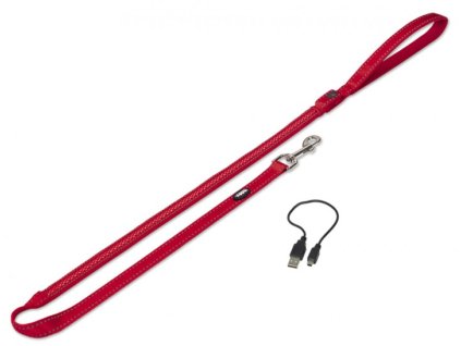 Nobby Flash Mesh LED lighted leash red size XS-S