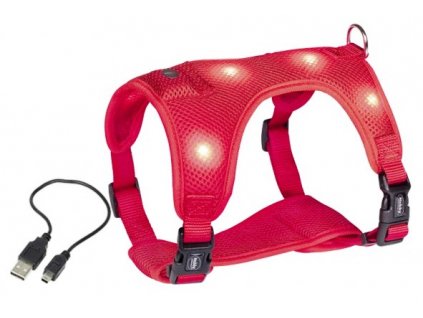 Nobby Flash Mesh LED light uprząż czerwona rozmiar L  + 3% SLEVA se Slevovým kupónem: bonus