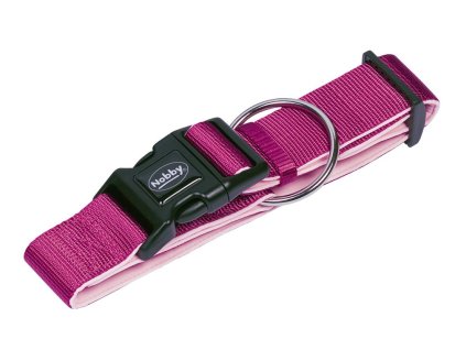 Nobby CLASSIC PRENO extra široký obojok neoprén malina XL 55-70cm