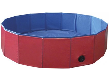 Nobby folding dog pool red M 120x30cm
