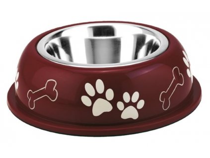 Nobby Nice Dinner stainless steel bowl in case 750ml red