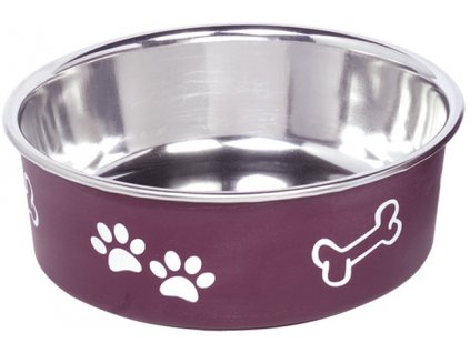Nobby Fusion rozsdamentes acél tál műanyaggal. tokos piros 13cm 500ml  + 3% SLEVA se Slevovým kupónem: bonus