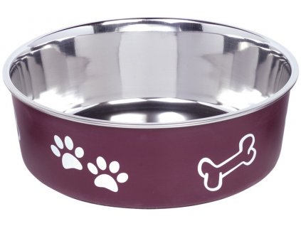Nobby Fusion stainless steel bowl with plastic coating red 20cm 1.8l