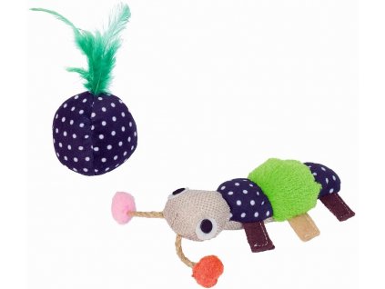 Nobby cat toy worm with catnip and ball 2pcs