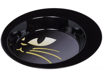 Nobby stainless steel painted bowl Kitty for cats black 340ml