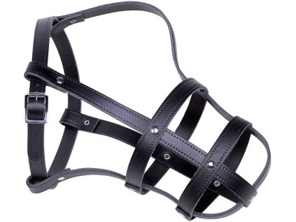 Nobby leather muzzle for dogs ML (10)