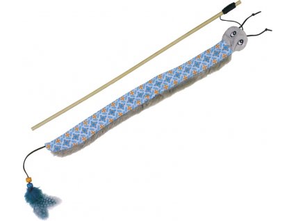 Nobby cat toy fishing rod with plush caterpillar with catnip 125cm