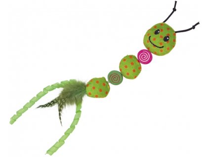 Nobby cat toy plush worm with catnip and feather 24cm