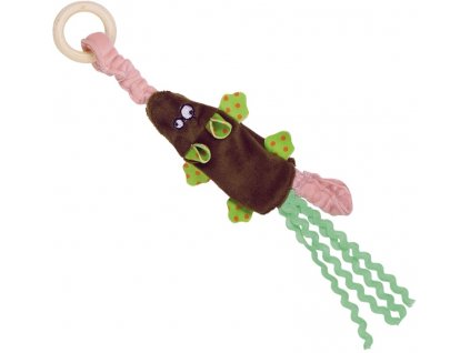 Nobby cat toy plush mouse with wooden ring 29.5 cm