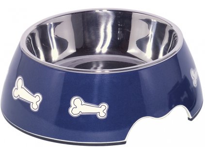 Nobby blauer Edelstahlnapf BONE mit Melaminbeschichtung 0,70 l  + 3% SLEVA se Slevovým kupónem: bonus