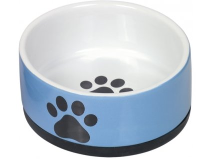 Nobby kerámia tál PAW csúszásgátló kék és fehér színnel 14 x 6,5 cm/0,4 l  + 3% SLEVA se Slevovým kupónem: bonus