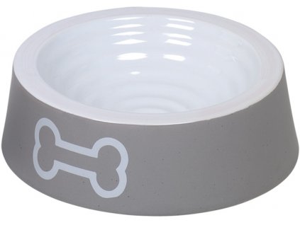 Miska ceramiczna Nobby BIG BONE szaro-biała 20,0 x 6,0 cm / 0,45 l  + 3% SLEVA se Slevovým kupónem: bonus