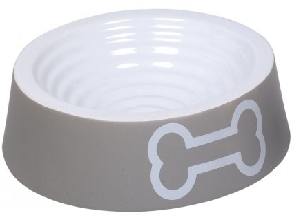 Nobby kerámia tál BIG BONE szürke-fehér 24,0 x 7,0 cm / 0,70 l  + 3% SLEVA se Slevovým kupónem: bonus