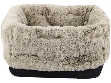 Nobby ENDA rectangular bed/bag black and beige 45x45x40/20cm