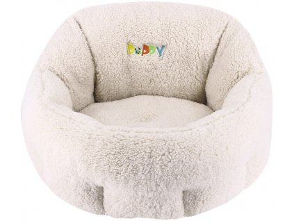 Nobby PUPPY comfortable oval bed cream white 50x45x32cm