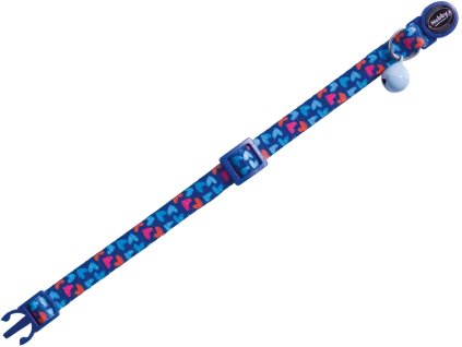 Nobby Heart Dark Blue collar with bell for cats dark blue 1pc