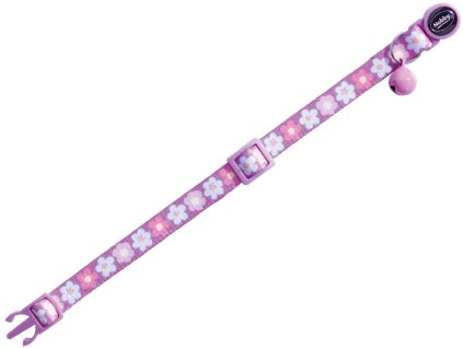 Nobby Flower Lilac collar with bell for cats purple 1pc