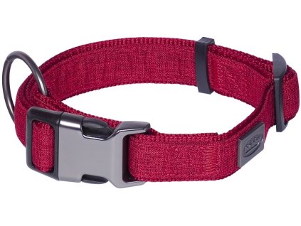 Nobby LINEN DELUXE obojek nylon červený XS-S 23-30 cm