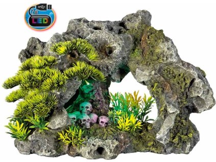 Nobby aquarium decoration rock with LED 30.2 x 18.5 x 20.8 cm