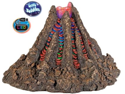 Nobby aquarium decoration volcano with LED and aeration 22.7 x 19.5 x 14.5 cm