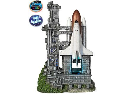 Nobby aquarium decoration space shuttle with LED and aeration 17 x 13.5 x 24.8 cm