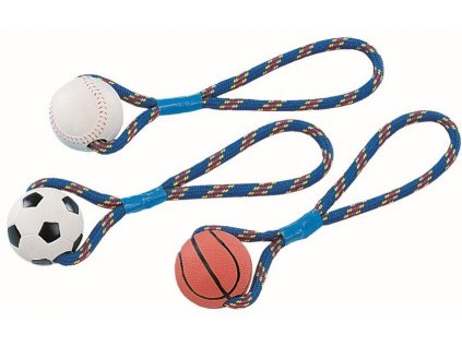 Nobby toy strong rubber ball with rope 300g / 8cm 1pc