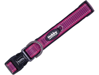 Nobby KALEA collar nylon reflective raspberry ML 50-65cm