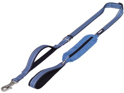 Nobby KALEA Führleine Nylon reflektierend blau ML 140-180cm 20/25mm  + 3% SLEVA se Slevovým kupónem: bonus