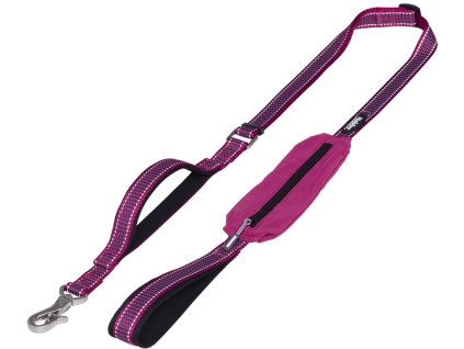 Nobby KALEA vodítko nylon reflexní malina M-L 140-180cm 20/25mm