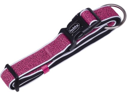 Nobby CAYO Halsband Nylon reflektierend pink ML 40-55cm  + 3% SLEVA se Slevovým kupónem: bonus