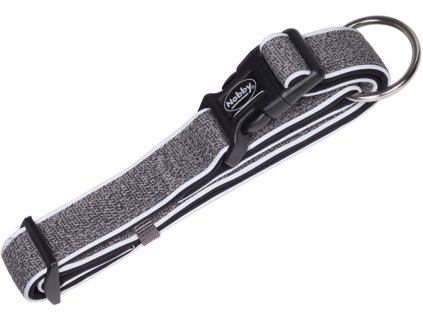 Nobby CAYO obojek nylon reflexní šedá XS 20-30cm